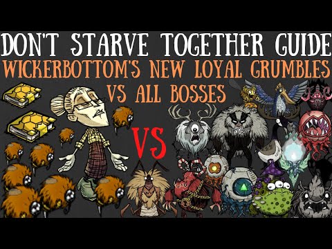 NEW Loyal Grumble Bees VS All Bosses - Wickerbottom Rework Update - Don't Starve Together