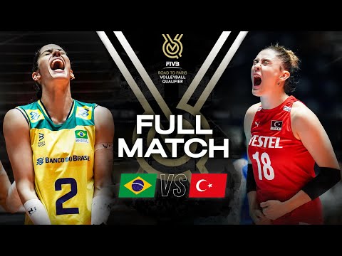 🇧🇷 BRA vs 🇹🇷 TUR - Paris 2024 Olympic Qualification Tournament | Full Match - Volleyball