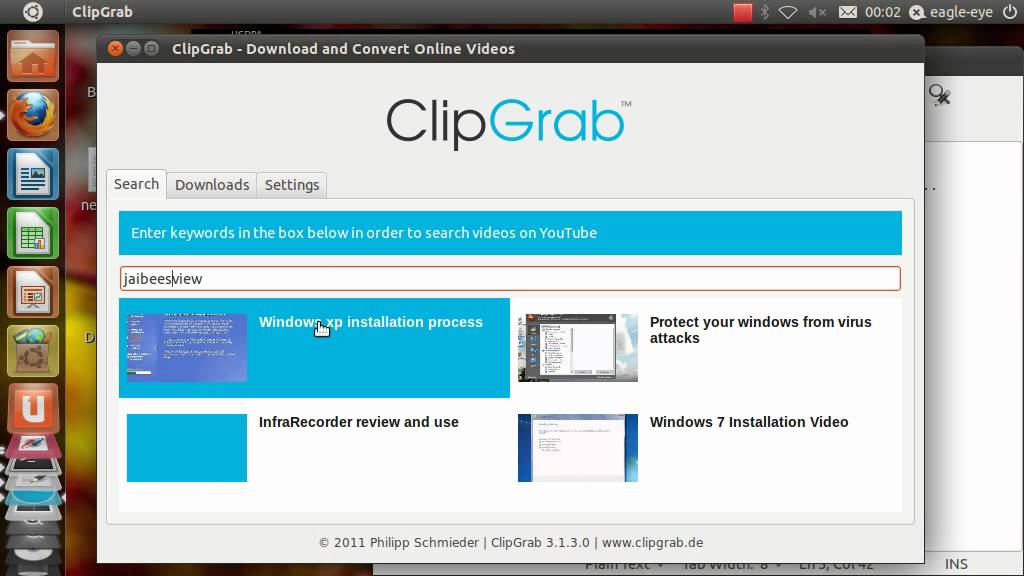 ClipGrab - YouTube downloader for Ubuntu
