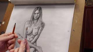 Drawing the Face on a Figure with Charcoal (part 1)