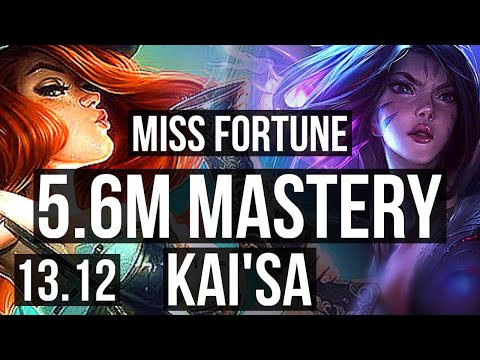 MISS FORTUNE & Rell vs KAI'SA & Renata Glasc (ADC) | 5.6M mastery, Quadra | KR Challenger | 13.12