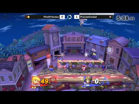 Sink or Swim 104 LR1 - PivotPrincess (Peach) vs Procrastronaut (Link) Part 2
