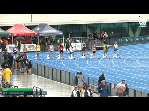 Boys Under 14 100m H4 - 2020 State Combined Events Championships // LAVicTV