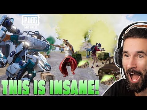 Once I Get Into THIS ROBOT It's Over... Awesome Squad Win 😮 PUBG MOBILE