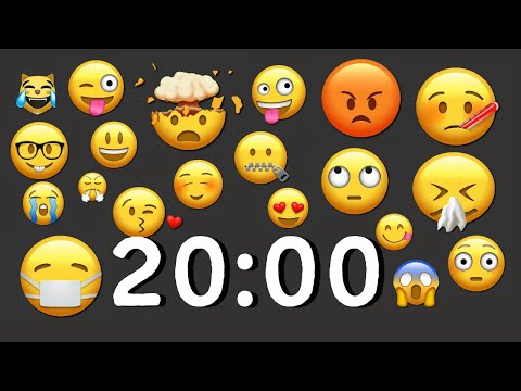 100 EMOJI ANIMATION : 20  Minute Countdown Timer With Background Music