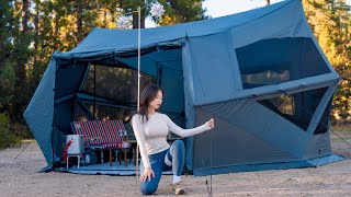 RELAXING SOLO CAMPING WITH UFO-LIKE SHELTER IN NATURE 🏕️ Tokyo Crafts Grahus