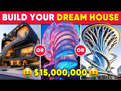 Would You Rather - Build Your $15,000,000 HOUSE 🏡🤑💸🤖 Futuristic Luxury House