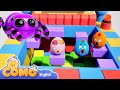 Como | Random color blocks | Learn colors and words | Cartoon video for kids