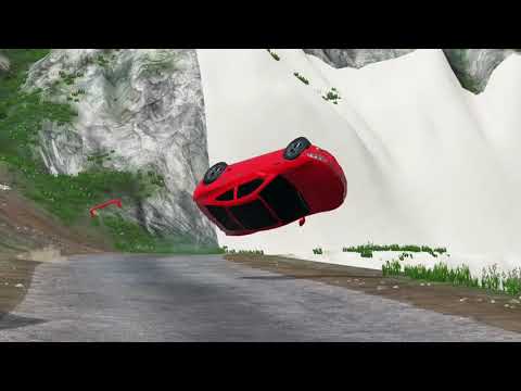 Realistic Cliff Drops | Car Crash Animation | Car And Truck Crashes Compilation | Sunset Kids