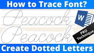 How to Trace Font and Create Dotted Letters in MS Word - Microsoft Word Tutorial