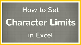 How to Set Character Limit in Excel - Tutorial