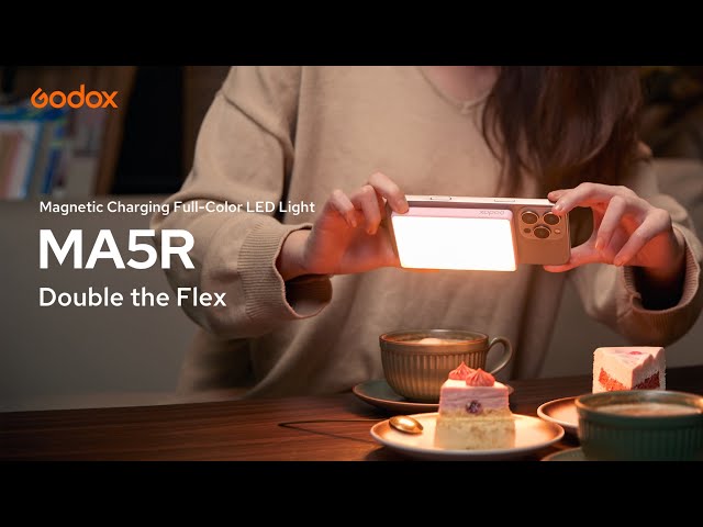 Vidéo GODOX MA5R WHITE RGB PANEL POWERBANK