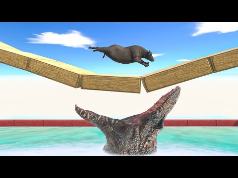 Unstable  Bridge over Pool - Animal Revolt Battle Simulator