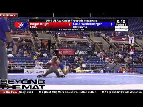 Cadet Freestyle 125 - Edgar Bright (OH) vs. Luke Wolfenberger (OK)