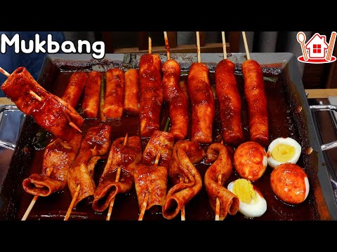 Couple Mukbang│Cooking and eating big rice cake Tteokbokki! Gare tteok Tteokbokki!~😋😘