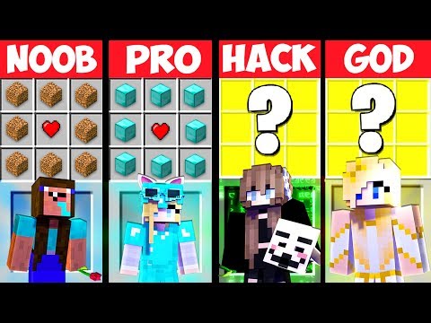 Minecraft NOOB vs PRO vs HACKER vs GOD: SUPER GIRL CRAFTING CHALLENGE in Minecraft - Animation