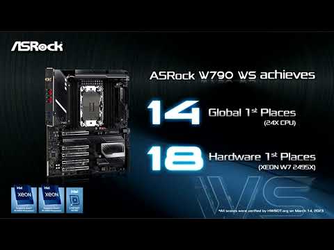 ASRock W790 WS helped to overclock the 24 core Intel Xeon w7 2495X and set 32 records