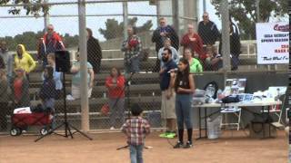 Little Brother Upstages Big Sister Singing National Anthem