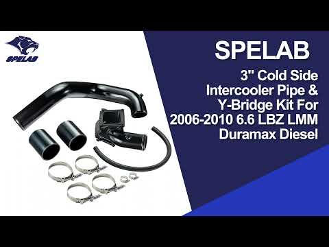 SPELAB 3" Cold Side Intercooler Pipe & Y-Bridge Kit For 2006-2010 6.6 LBZ LMM Duramax Diesel
