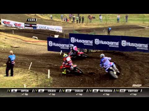 Romain Febvre passes Antonio Cairoli MXGP of Germany 2015 - motocross
