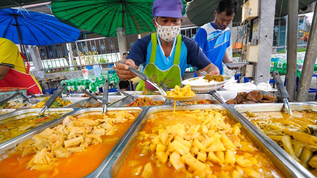 1 Curry Dinner! Night Market STREET FOOD Tour! Trang (, Thailand