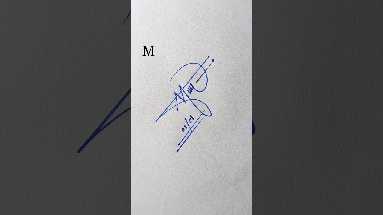 Beautiful M signature style #shorts #ideas