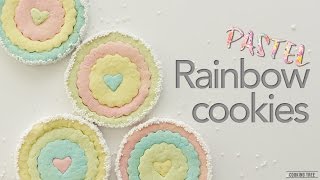 러블리♥소녀감성 파스텔 레인보우 쿠키 만들기:How to make Pastel Rainbow Ruffle cookies:パステルレインボークッキー-Cookingtree쿠킹트리