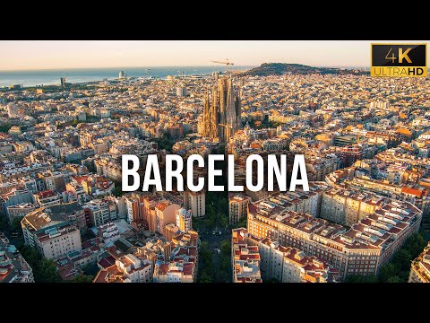 FLYING OVER BARCELONA SPAIN 4K UHD - 3 Hour Aerial Relaxation Drone Film - 4K Video Ultra HD