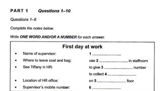 First day at work IELTS listening | Cambridge book 19 | HD audio | 1080p