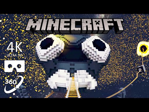 Minecraft VR and 360 Video - SPACE ROLLER COASTER VIRTUAL REALITY - VR AND 360 MINECRAFT