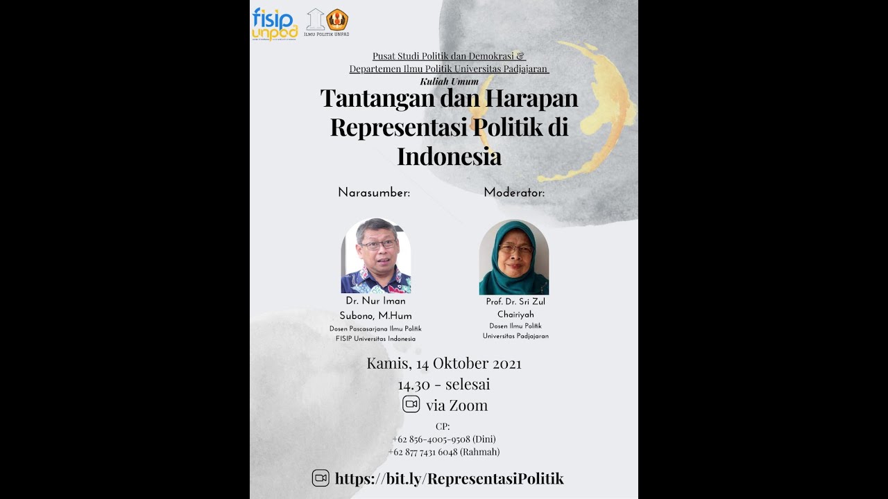 Kuliah Umum Representasi Politik dengan Tema Tantangan dan Harapan Representasi Politik di Indonesia