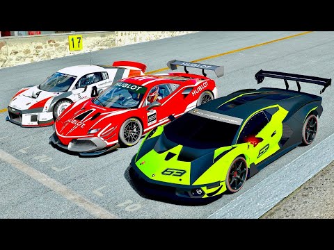 Lamborghini Essenza SCV12 vs Ferrari 488 Challenge EVO vs Audi R8 IMSA GTO at Imola GP