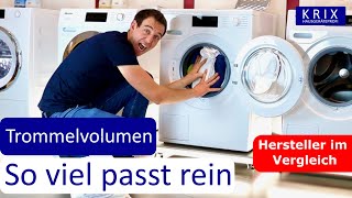 So groß ist die WÄSCHETROMMEL - passen wirklich 9 kg rein?  DER VERGLEICH