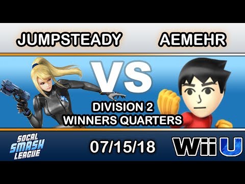 SCSL Div - Jumpsteady (Zero Suit) Vs. Kh | AEMehr (Mii Brawler) Winners Quarters - Smash 4