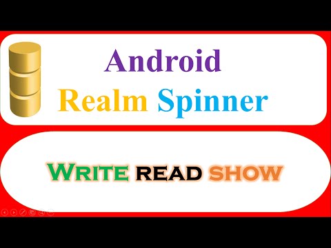 Android Realm Database Ep.01 : Spinner - Save,Retrieve