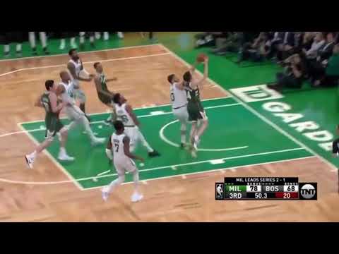 Jayson Tatum Blocks Pat Connaughton from getting a fast drive! Game 4 Bucks vs Celtics