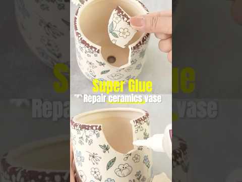 Super Glue for Ceramic Repair,Can you spot the repair? 🛠️ #InvisibleFix #ClearGlue #LifeHacks