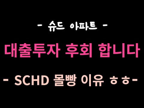 대출 투자 후회 합니다 / I regret using SCHD loan to invest