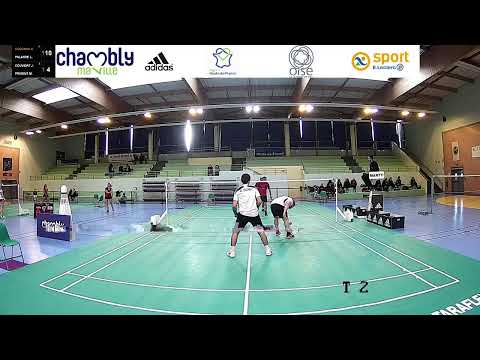 Championnat de France de badminton N2 Chambly contre Nozay terrain 2