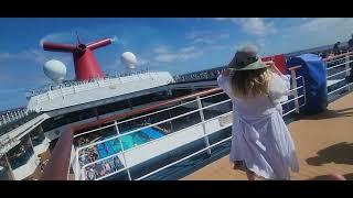 Carnival cruise day 3- deck 12 in the sea, glorious weather and beautiful view