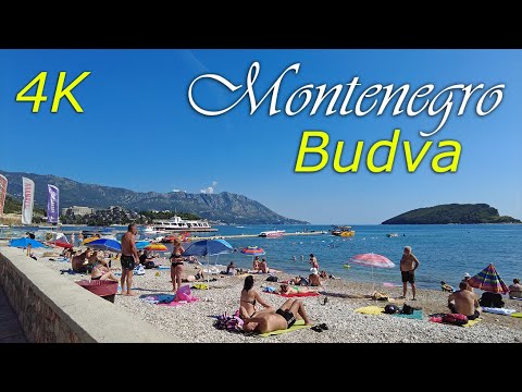 🌞Budva, Montenegro ⁴ᴷ,🌡T+30C°  - 4K, walking tour - travel guide