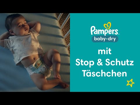 Pampers Baby-Dry für bis zu 100 % Auslaufschutz die ganze Nacht