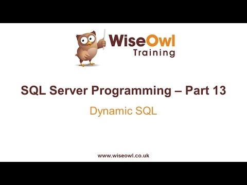 Sql Server Programming Part 13 Dynamic Sql