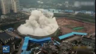5 seconds! Cooling tower demolished in SW China power plant