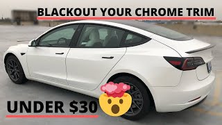 Chrome Delete For Under $30 | Tesla Model 3 Standard Range Plus | Plasti-dip