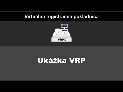 Virtuálna pokladnica ( VRP ) - Ukážka virtuálnej registračnej pokladnice od verzie 3.0