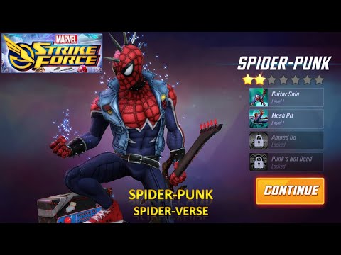 [*/\*] Marvel Strike Force - Unlocking Hero SPIDER-PUNK (Spider-Verse)