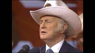 BILL MONROE sings Mighty Dark to Travel on Hee Haw 1984