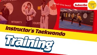 Taekwondo class kicking practice ( Taegeuk Taekwondo Edmonton) 