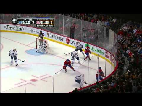 Tyler Bozak breakaway SHG 3-2 Toronto Maple Leafs vs Montreal Canadians 10/1/13 NHL Hockey